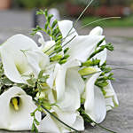 Beautiful White Calla Lilies Freesia Bridal Bouquet