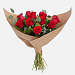 Romantic 12 Roses Bouquet with Ferrero Rocher