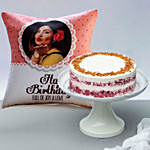 Classic Red Velvet Peanut Butter Cake and Personalised Cushion