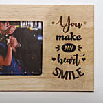 Make My Heart Smile Engraved Wooden Frame