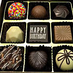Coffee Cake With Happy Birthday Chocolate 9pcs