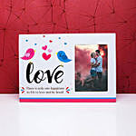 Coffee Cake With Personalised Love Photoframe