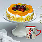 Fruit Cake With Personalised Ceramic Mug