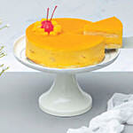 Mango Mousse Cake With Amazing Lily Plant