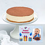 Tiramisu Cake With Personalised Birthday Photoframe