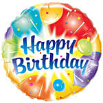 Box Of Roses With Rocher & Happy Birthday Balloon