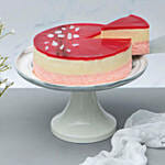 Raspberry Lychee Cake with Enchanting Bonsai Plant