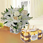 Attractive Birthday Bloom with Ferrero Rocher