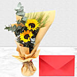 Bouquet Of Sunshine with Greeting Card