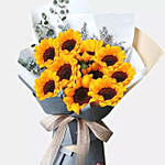 10 Bright Sunflowers Bunch