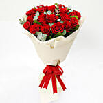20 Timeless Red Roses Bouquet With Mini Cheesecake
