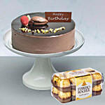 Appetizing Birthday Cake with Ferrero Rocher