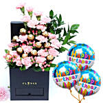 Affairs Of Hearts Arrangement With Birthday Balloons