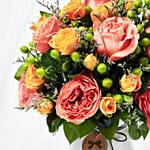 Exotic Mixed Flowers Ceramic Vase Arrangement