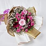 Heavenly Mixed Flowers With Birthday Balloons