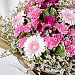 Heavenly Mixed Flowers With Birthday Balloons