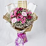 Heavenly Mixed Flowers With Birthday Balloons