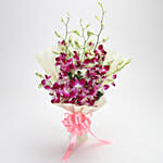 Impressive Orchids Flowers Bouquet With Birthday Balloons