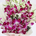 Impressive Orchids Flowers Bouquet With Cake