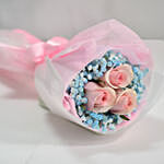 Lovely Pink Rose Baby Breath Bouquet