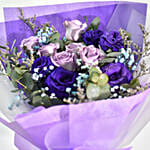 Mixed Flowers Attractive Bouquet With Balloons