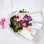 Refreshing Mixed Flowers Wrapped Bouquet