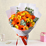 Delightful Gerberas N Alstroemeria Bouquet