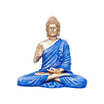 Gold Toned Navy Blue Handcrafted Buddha