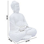 White Handcrafted Solid Buddha Decorative Showpiece