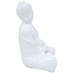 White Handcrafted Solid Buddha Decorative Showpiece