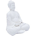 White Handcrafted Solid Buddha Decorative Showpiece