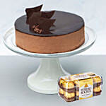 Irresistible Crunchy Chocolate Cake With 16 Pcs Ferrero Rocher