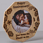 romantic anniversary one personalised wooden photo frame