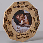 romantic anniversary one personalised wooden photo frame