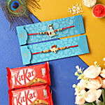 Bal Krishna & Ganesha Face Rakhis With Kitkat