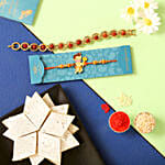 Rudraksha Rakhi & Kids Rakhi With Kaju Katli