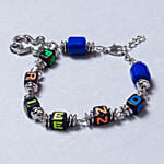 6 Roses Bouquet With Multi Colour Beads Friendship Bracelet