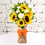 Sunflower Galored Bunch With Ferrero Rocher