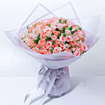 Exotic Peach Spray Roses Premium Bouquet