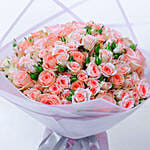 Exotic Peach Spray Roses Premium Bouquet