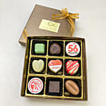 9 Pcs National Day Themed Dark And Milk Chocolate