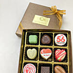 9 Pcs National Day Themed Dark And Milk Chocolate