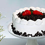 Black Forest Cake With Floral Rakhi