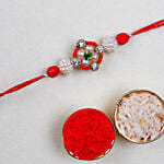 Black Forest Cake With Floral Rakhi