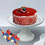 Mini Mousse Cake With Superman Rakhi