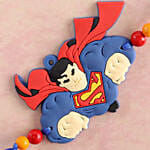 Mini Mousse Cake With Superman Rakhi