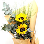 Sunshine Bouquet With Lumba Rakhi Set
