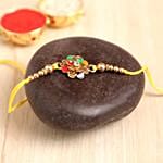 Vanilla Cake With Traditional Meenakari Rakhi