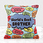 Worlds Best Brother Cushion With Meenakari Rakhi