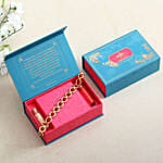 Rudraksha Bracelet Rakhi N Chocolate Combo